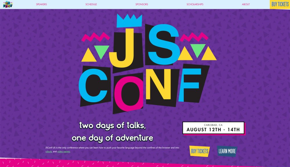 Upcoming web conferences: JSConf US