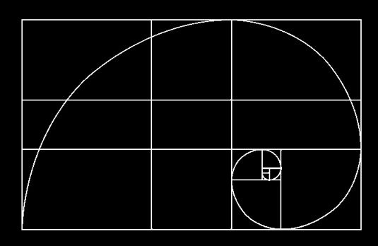 See examples of golden spirals or golden ratio grids to help guide your design