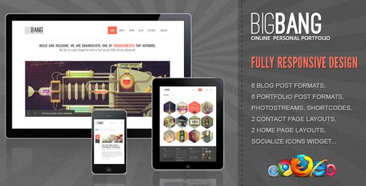 Portfolio WordPress themes - BigBang