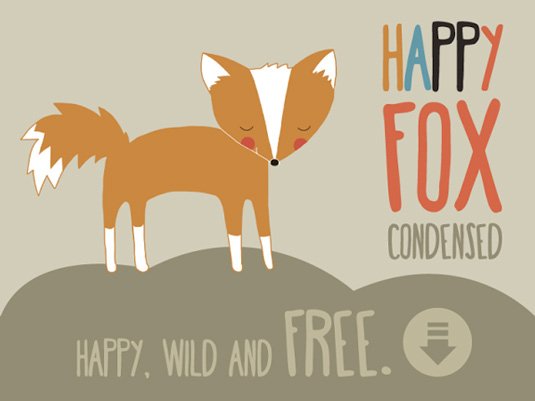 Free handwriting fonts: Happy Fox