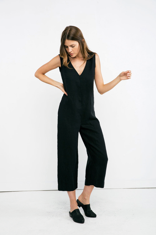 Woman in a jump suit