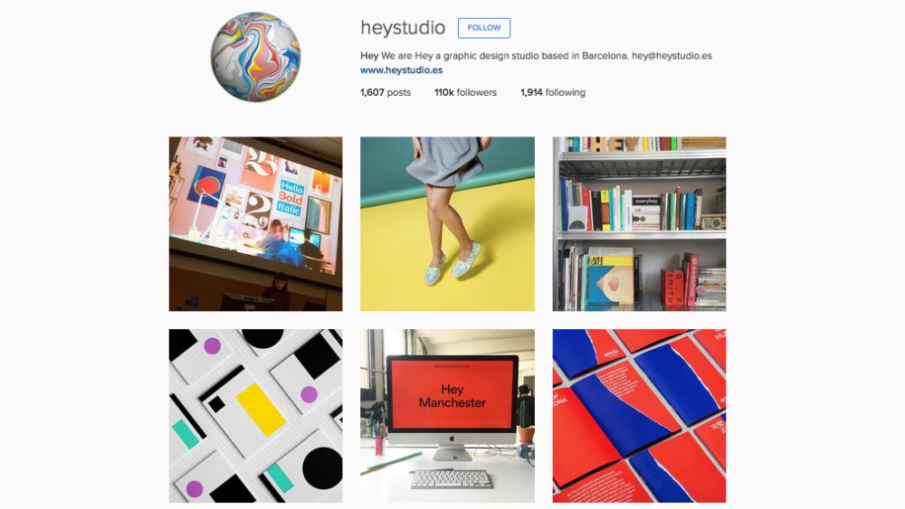 Graphic designers to follow on Instagram: Hey Studio