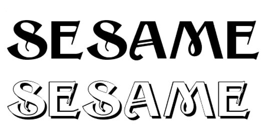 Retro fonts: Sesame