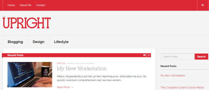 Free WordPress themes: Upright