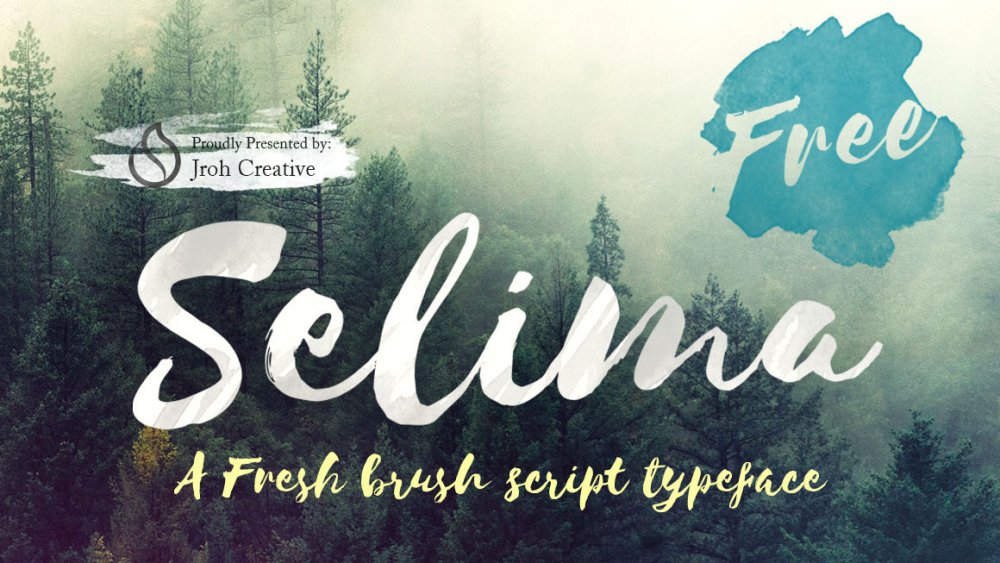 Free brush font: Selima