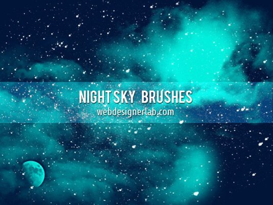 free Photoshop brushes:night sky