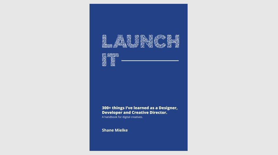 Image shows the type-led book cover of Launch It