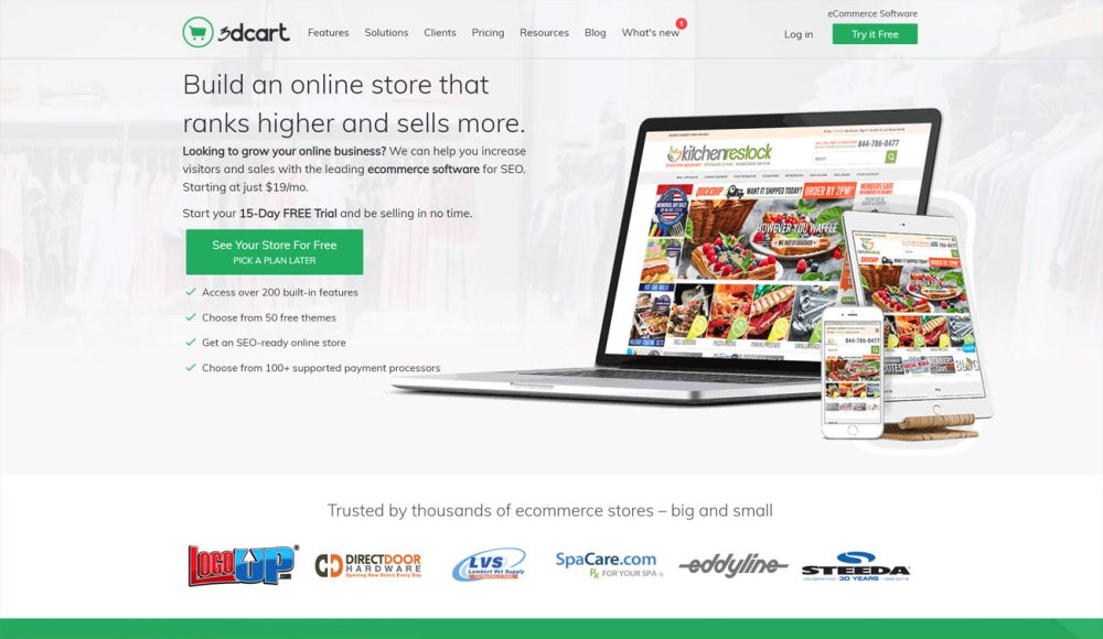 Ecommerce platforms: 3dcart
