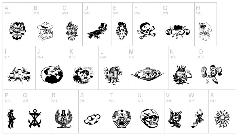 Tattoo font: Vieja Escuela