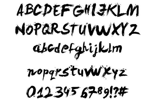 Free brush fonts: Levi Brush