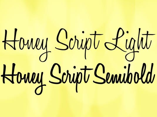 Free cursive fonts: Honey Script