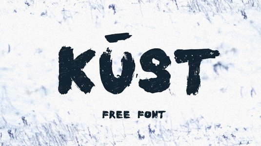 Free brush font: Kust