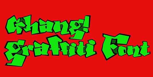 Graffiti font Ghang