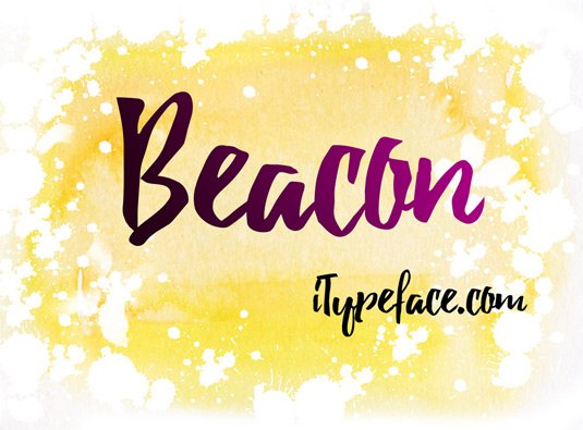 Free brush font: Beacon