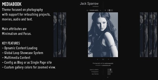 Portfolio WordPress theme - Media Book