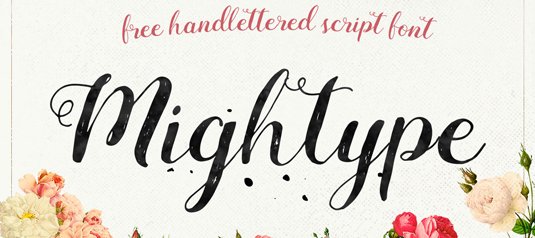 Free handwriting fonts: Mightype