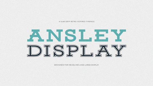 Free retro fonts; Ansley