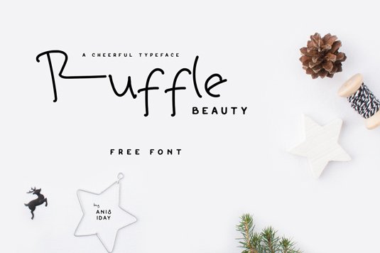 Free handwriting fonts: Ruffle Beauty