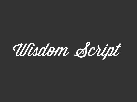 Free cursive fonts: Wisdom Script