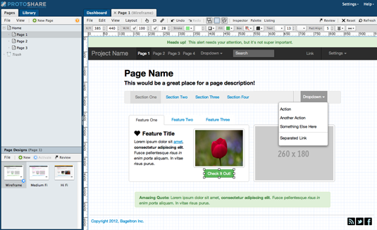 Wireframe tools - Protoshare