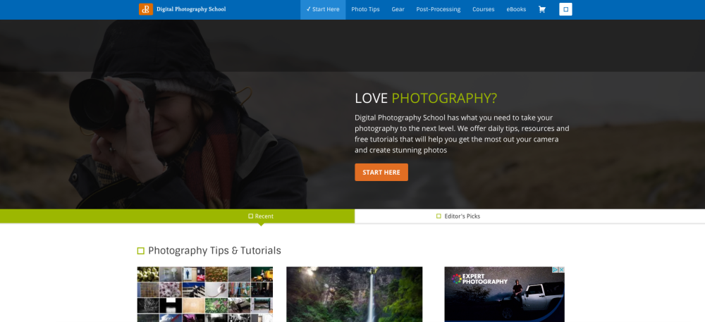 Best photography websites: Digital Photography School