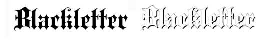 Tattoo fonts: Blackletter
