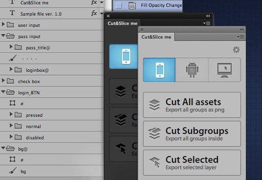 Photoshop plugins: Cut&Slice me