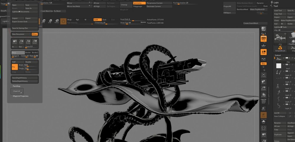 VR design in ZBrush