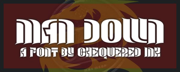Tattoo font: Man Down