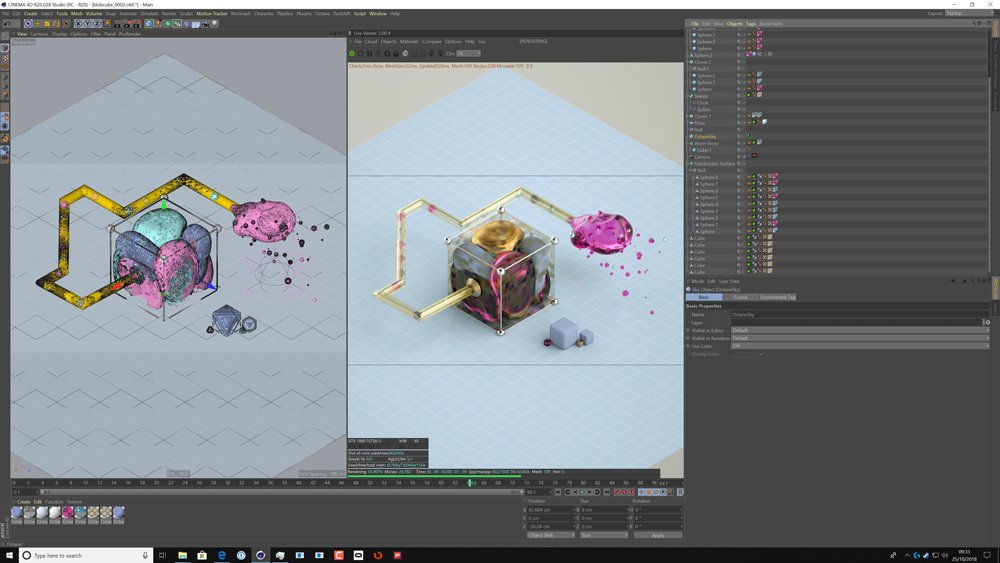 Screenshot of OctaneRender preview in action