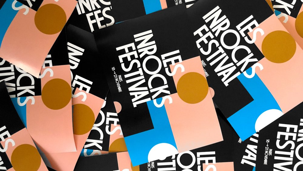 Geometric Les Inrocks Festival flyers by Playground