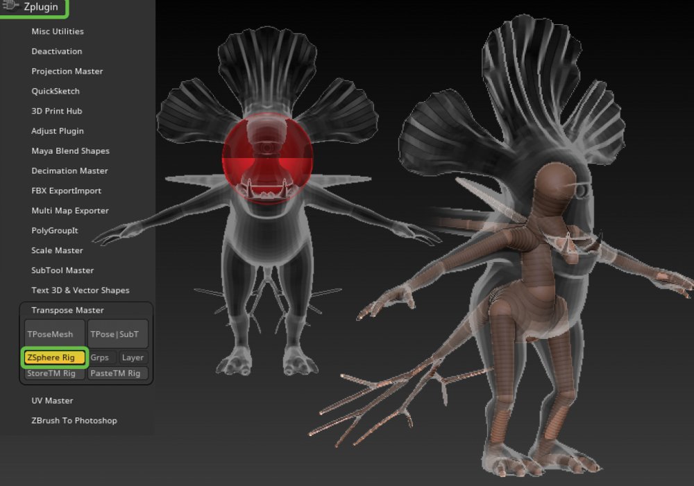 Screenshot of models in ZBrush