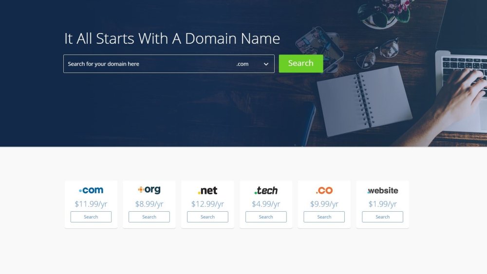 Bluehost domain name registration
