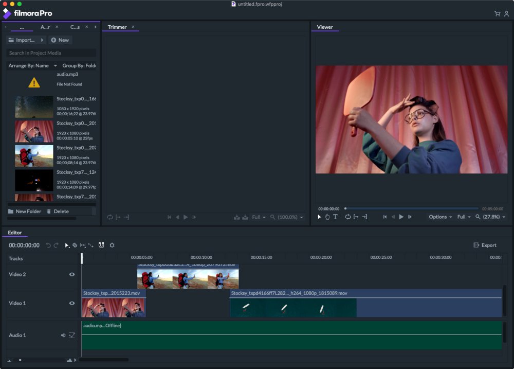 FilmoraPro video editing tool