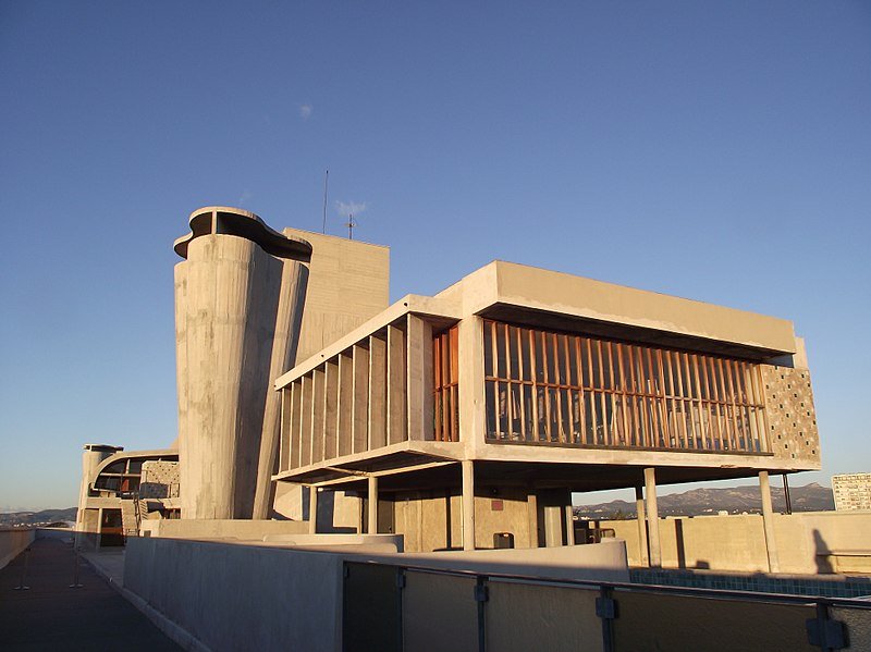 Roof terrace of la cité radieuse, Marseille