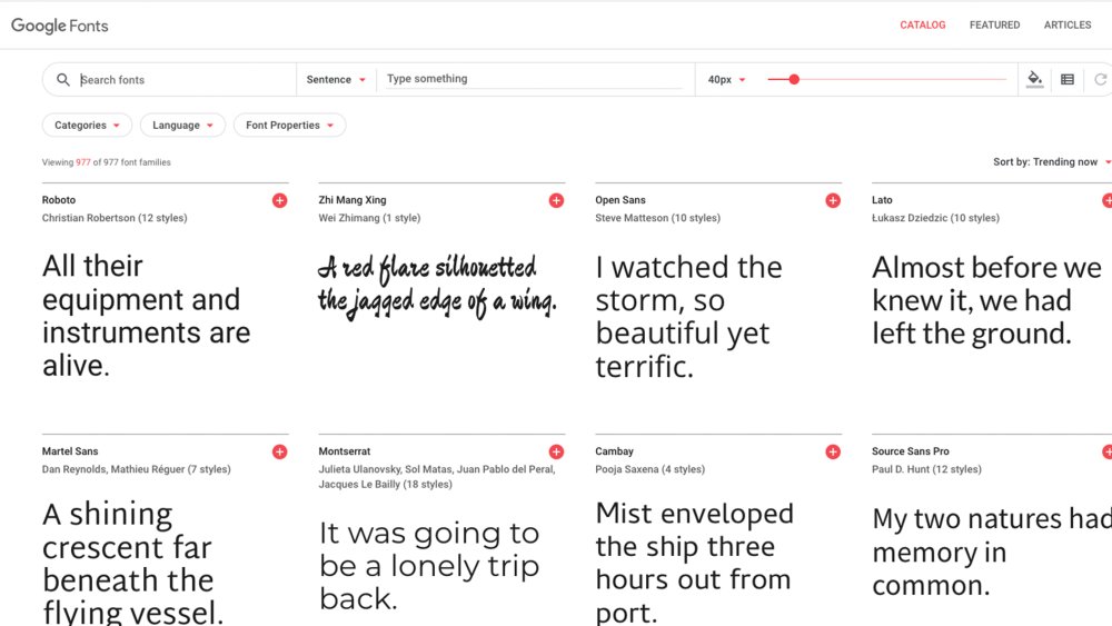 Google fonts