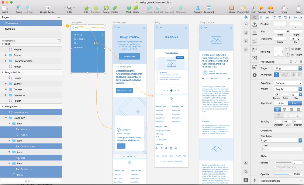 protoptypes in Sketch