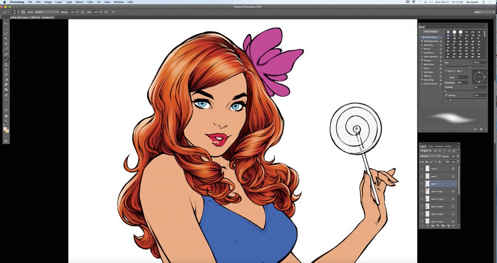 Pin up art: add details