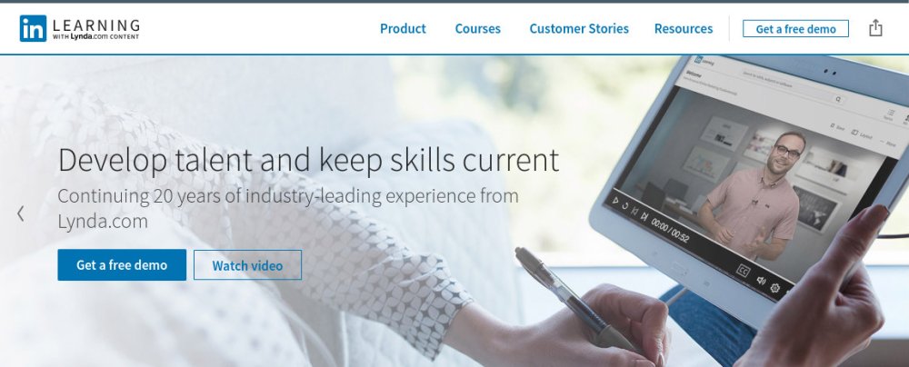 LinkedIn Learning homepage