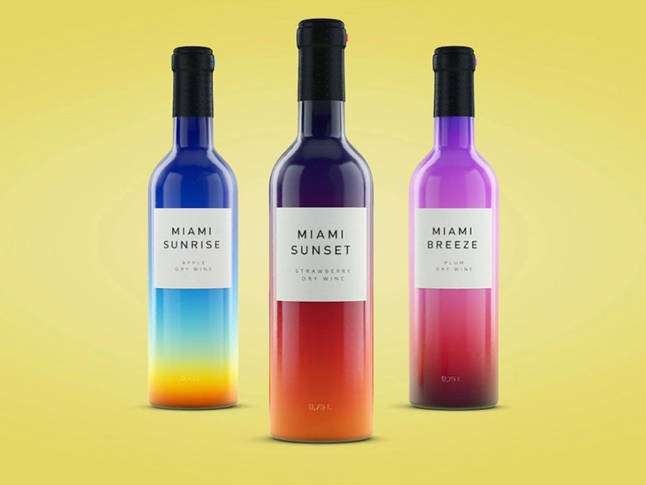 Gradients on packaging