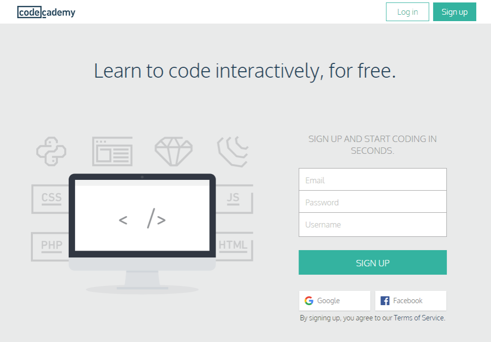 Online coding course: Codeacademy