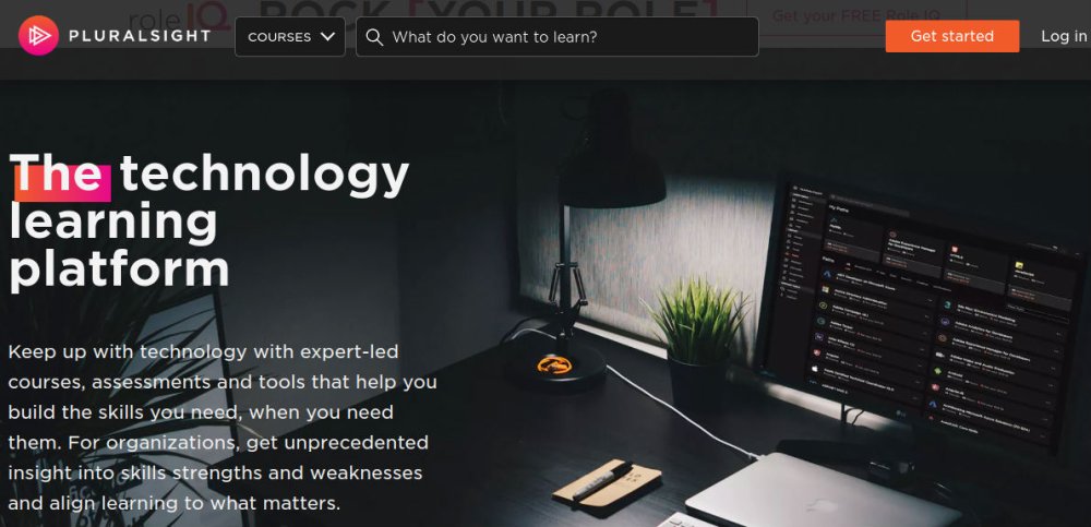 Pluralsight homepage