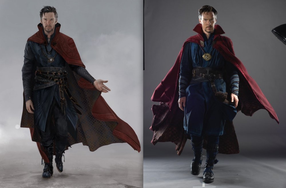 Two illustrations of Doctor Strange