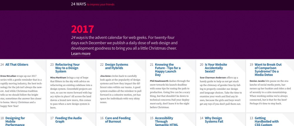 24 ways advent calendar