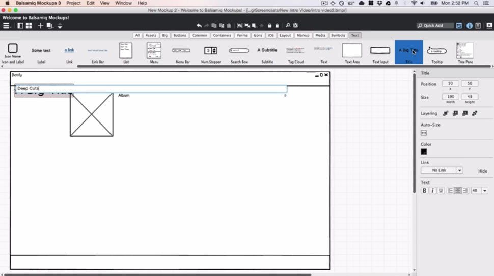 Wireframe tools - Balsamiq Mockups