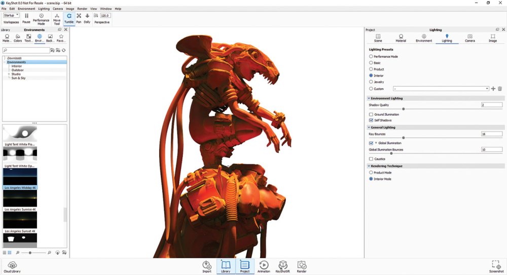 KeyShot rendering tips: Interior mode for rendering