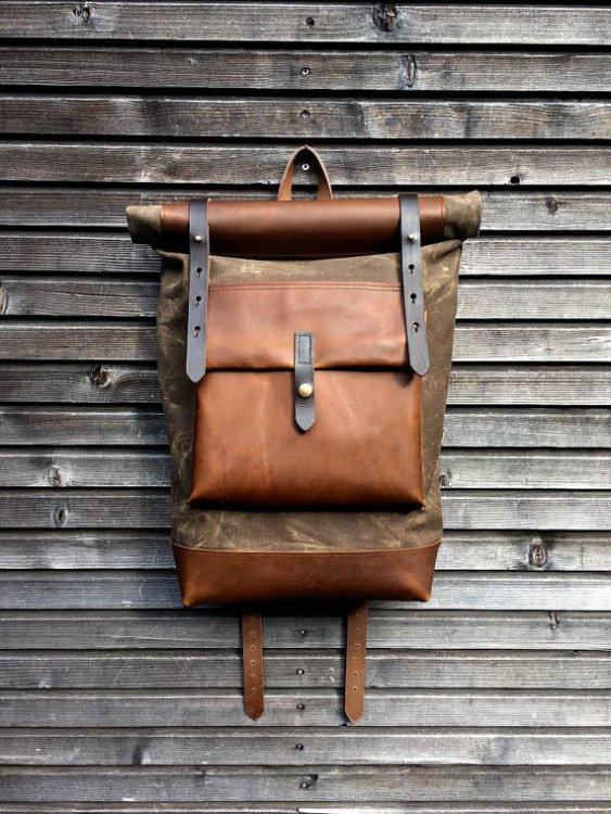 Bags for designers: Waxed canvas backpack