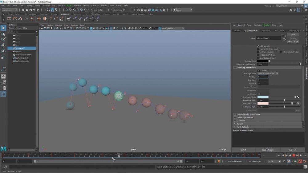 Maya 2020: ghosting preview