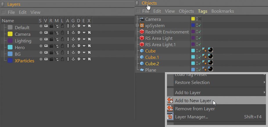 Cinema 4D tips: Organise with layers