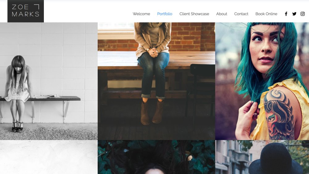 Urban Photography portfolio template for Wix